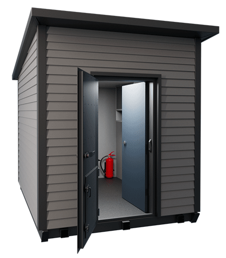 the FORT showing a door open